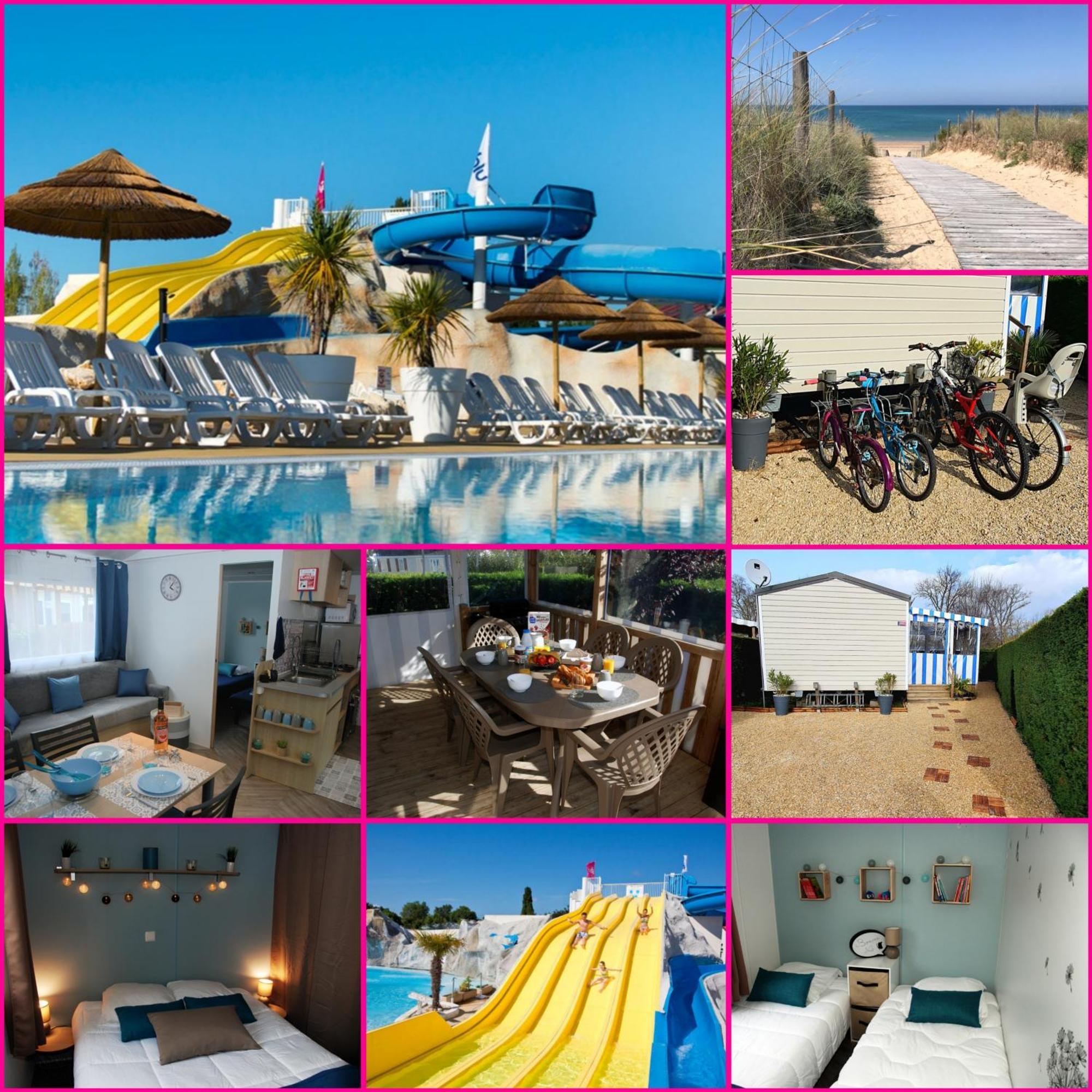 Mobilhome 2Ch Climatise-Terrasse Fermee-4 Velos-Camping 4 Etoiles Les Charmettes 莱马特 外观 照片